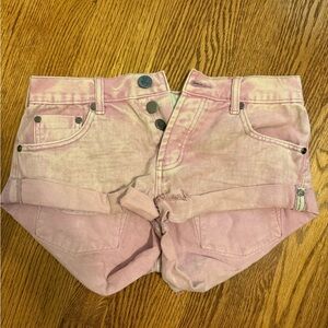 One Teaspoon Pink Denim Shorts